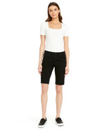 Buffalo David Bitton Women&#39;s Ella Jean Biker Shorts in Black-Size 28 - $41.14 CAD