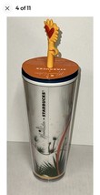 Starbucks 2023 24oz Venti Cold Cup Tumbler w/ Heart Straw Topper Manuela... - $19.99