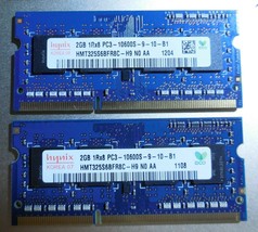 4GB (2x2GB) PC3-10600s DDR3-1333MHz Non-ECC 1Rx8 Hynix HMT325S6BFR8C-H9 Laptop - $4.95
