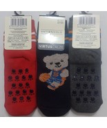 3 Pairs Of Socks Short Non-Slip With Rubber Child Cotton Virtus Baby V603 - £7.13 GBP