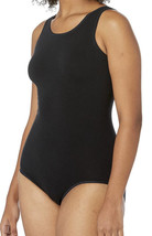 NWT Yummie Women&#39;s Cotton Seamless Shaping Full Back Bodysuit Black Size S - $24.74
