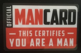 Official Man Card Mancard ID Joke novelty ID cards mancave man cave - £6.99 GBP