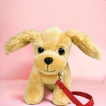 Our Generation Stuffed Animal Dog Pet Golden Retriever 6&quot; Puppy Red Leash PLUSH - £11.43 GBP