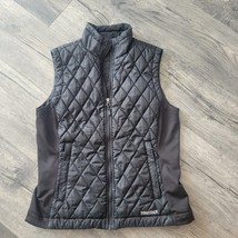 Marmot Womens Puffer Black Vest Full Zip Medium M Quilted Insulated Ski ... - £30.85 GBP