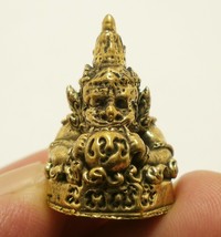 Rahu om jun mini amulet Moon Eater Eclipse magic metal Thai talisman blessed for - £23.26 GBP