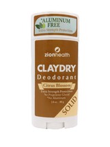 Zion Health Adama Clay Dry Deodorant Stick, Citrus Blossom, 2.8 Oz - £18.66 GBP