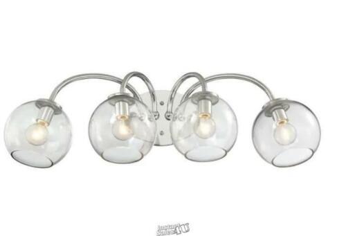 George Kovacs Expose 4-Light Chrome Bath Light Silver Wall Mounted Light Fixture - $166.24