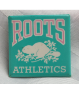 ROOTS ATHLETICS WEAR CANADA CANADIAN CLOTHING ADVERTISING BUTTON VINTAGE... - £9.23 GBP