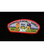 Vtg BSA Boy Scouts America Governor Clinton Council Embroidered Patch - $186.39 MXN