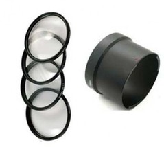 MACRO CLOSE UP Lens 4 Kit + Tube adapter bundle for Sony Cybershot DSC-V3 V3 - £21.07 GBP