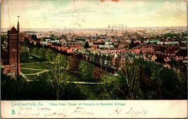 Raphotype View from College Tower Lancaster Pennsylvania PA 1908 UDB Postcard - £14.47 GBP