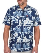 The American Outdoorsman Men&#39;s Blue and White Floral Button Down Shirt - $40.16 CAD