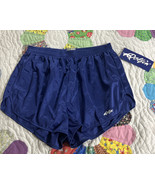 Vtg Dolfin Shorts Uni-sex Running Jogging Athletic Blue Satin Nylon XL - £27.10 GBP