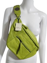 NEW Free People Lime Green Leather Wilder Embellished Sling Bag Fanny Pack - $62.95