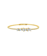 Authentic CRISLU Multi-Cut CZ Flex  Bangle in Yellow Gold-MD - $316.79 CAD