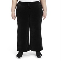 New PUMA Women&#39;s Her Velour Wide Pants Relaxed Women’s Size 2X Matte Bla... - $19.90