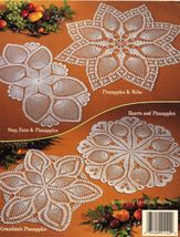 5x Pineapple Shell Webs Star Fans Hearts Grandma&#39;s Crochet Doily Patterns - $11.99