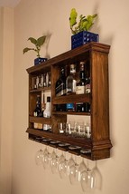 Wall Hanging Mounted Wine Rack Bar Cabinets 36 by 24 inches large size - £528.97 GBP