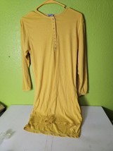 Vintage 1980s Sleepwear Dress Yellow Expression Brand Size Small - £14.54 GBP