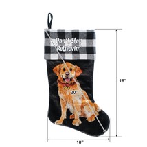 ASPCA Golden Retriever 20 inch Velour Christmas Stocking, Black,  - $23.62 CAD