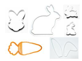 Bunny Hop Rabbit Jumping Animal Easter Spring Set Of 6 Cookie Cutters USA PR1528 - £11.18 GBP
