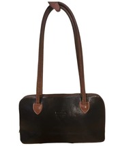 Florence Black Leather &amp; Brown Purse Made in Italy - $21.73