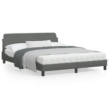 Bed Frame "Dover" Dark Gray 59.8"x79.9" Fabric - $6,323.75 MXN