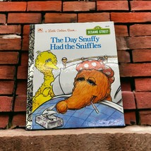Vintage - A LIttle Golden Book - Sesame Street The Day Snuffy Had the Sniffles - £4.63 GBP