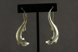 Sterling Silver 14KT Post Artisan Jewelry Lizard GECKO Salamander Earrings - £89.02 GBP