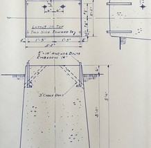 1949 Railroad Bangor Aroostook GRS Plate Instrument Case Blueprint J5 DW... - $84.36