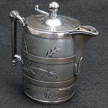 Victorian Simpson Hall Miller Silver Plate Syrup Barrel Shaped Circa 1870 - £75.35 GBP
