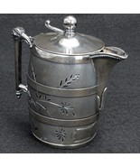 Victorian Simpson Hall Miller Silver Plate Syrup Barrel Shaped Circa 1870 - £75.45 GBP