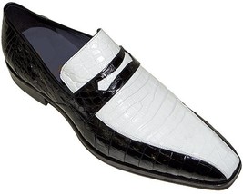 New Handmade Men Spectator Shoes, Men alligator skin texture two tone formal Sho - £112.83 GBP