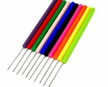 Set of 10 Assorted Multicolor Lab Dissecting Teasing Needles w/ Plastic ... - $4.94