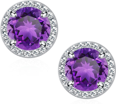 Mothers Day Gifts for Mom Her Women - Natural Birthstone Earrings for Women Girl - £51.71 GBP