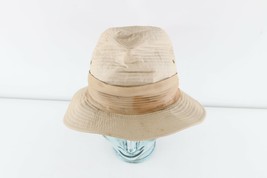 Vintage 70s Rockabilly Ribbed Fedora Hat Cap Mens Size Medium Khaki Brow... - $38.56