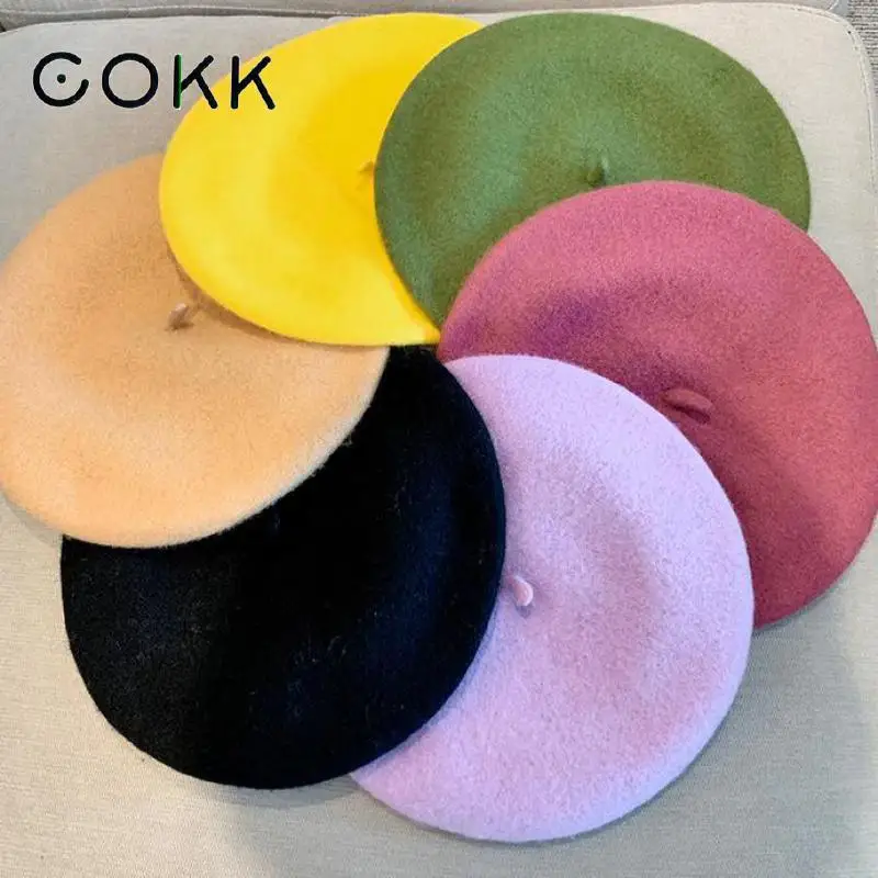 Winter Hats For Women Berets Painter Cap Autumn Winter Hat Female Flat French - £9.66 GBP+