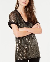 INC International Concepts I.N.C. Allover-Sequin Short-Sleeve Top, Size ... - $6.93