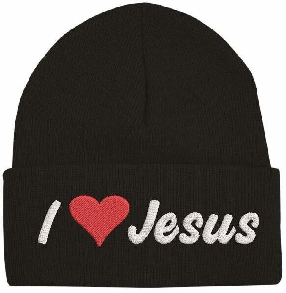 I Love Jesus Winter Beanie Hat - Christian Men or Woman Knit Winter Adul... - $21.99