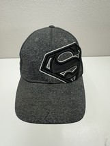 Superman Fitted Hat OSFM Gray Superman Logo Embroidered - $18.48