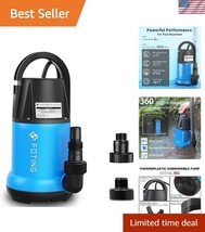 4800GPH Submersible Portable Water Pump - Ideal for Pool and Basement Use - $104.99