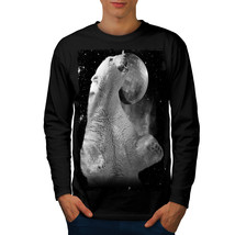 Bear Disco Space Animal Tee Party Animal Men Long Sleeve T-shirt - £11.95 GBP