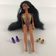 Disney Aladdin Water Jewel Magic Doll 11&quot; Jasmine Barbie Vintage Mattel 1993 - £23.75 GBP