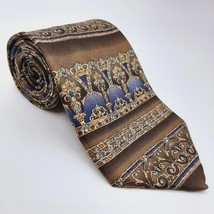 Vintage Bill Blass Brown 100% Silk Tie Mexico - €12,84 EUR