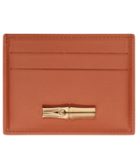 Longchamp Le Roseau Leather Card Case Holder ~NWT~ Bark - $113.85