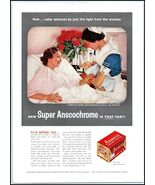 1950s Ansco &quot;AnscoChrome&quot; Film PRINT AD Mother &amp; Nurse with Newborn Baby... - $13.36 CAD