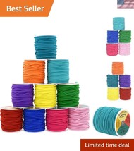 Bulk 2mm Rainbow Colors Elastic Cording - Ideal for DIY Jewelry Projects - $46.50