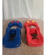 Lot 2 Little Tikes RC Bumper Cars Remotes Red &amp; Blue WORKING *Missing Dr... - £32.87 GBP