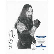 The Undertaker Autograph 11x14 Artwork Print Beckett WWF WWE Signed Memorabilia - £310.05 GBP