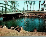 Lakeside Park Zoo Fascia Rifugio Fond Du Lac Wisconsin Wi Unp Cromo Cart... - $4.03